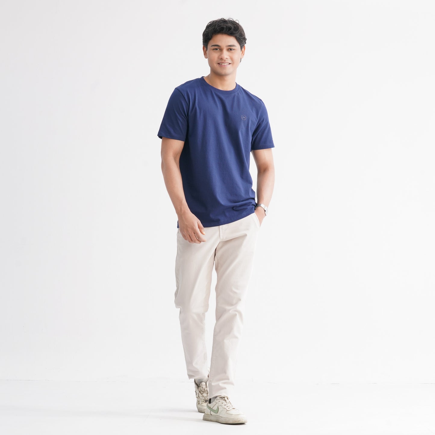 Men's Cotton Blue T-Shirt