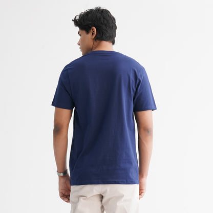 Men's Cotton Blue T-Shirt