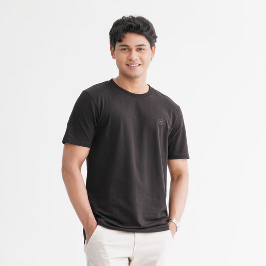 Men's Cotton Black T-Shirt