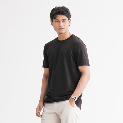 Men's Cotton Black T-Shirt