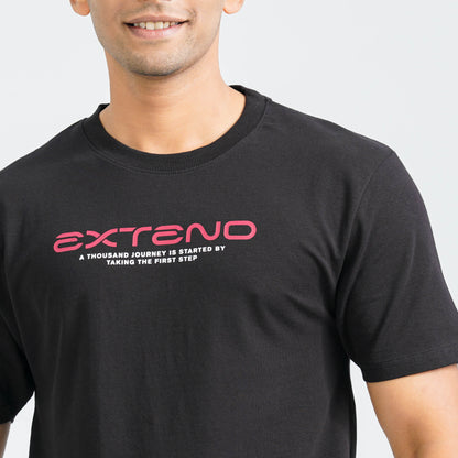 Men's Black Cotton T-Shirt