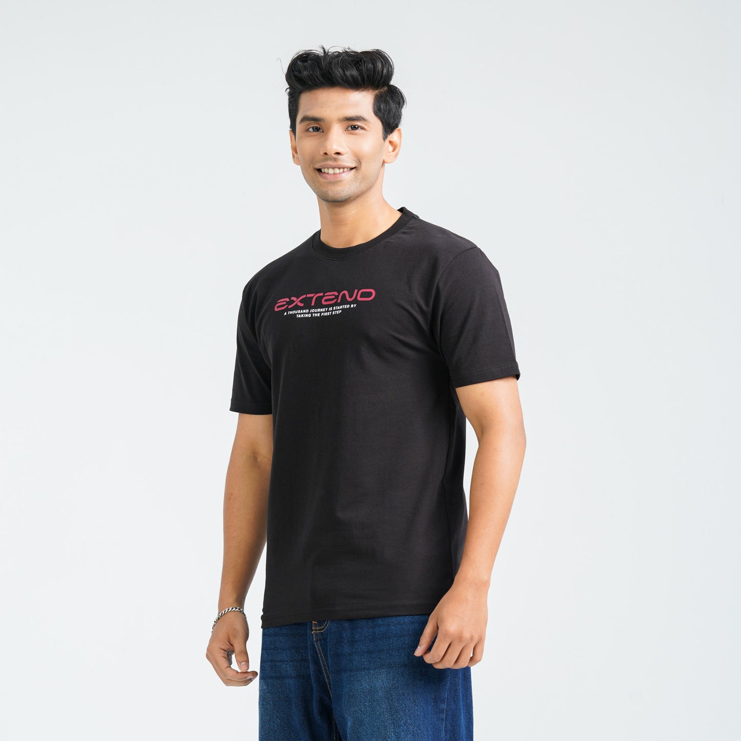 Men's Black Cotton T-Shirt