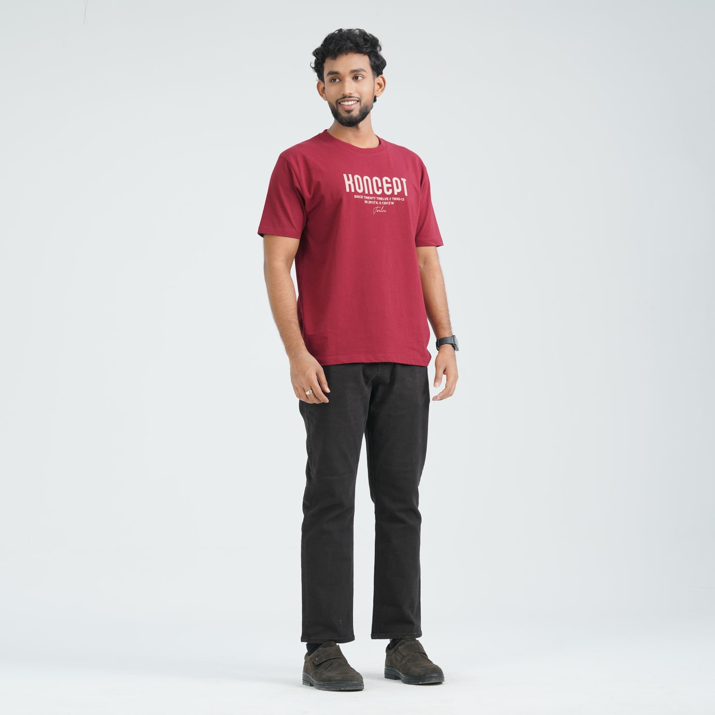 Men’s Cotton Maroon T-Shirt