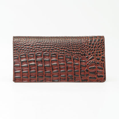 Men’s Brown Crocodile Texture Leather Wallet