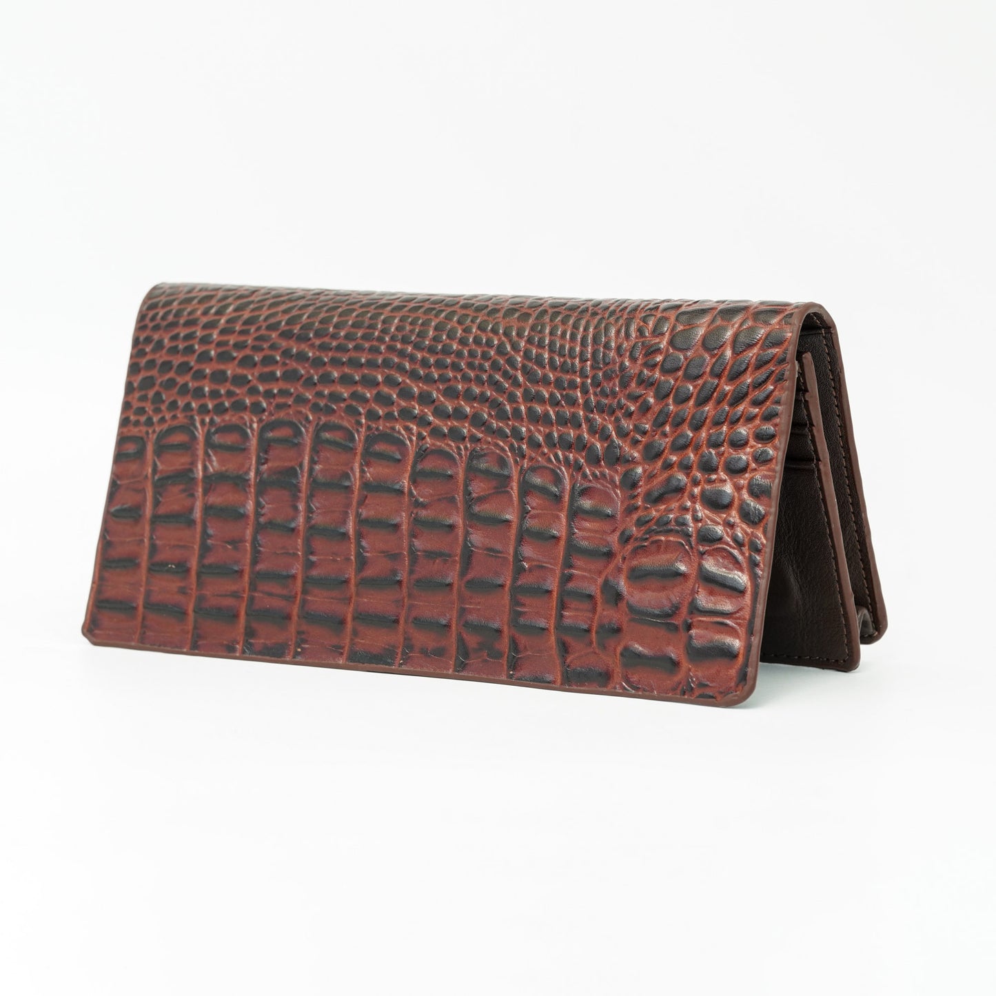 Men’s Brown Crocodile Texture Leather Wallet