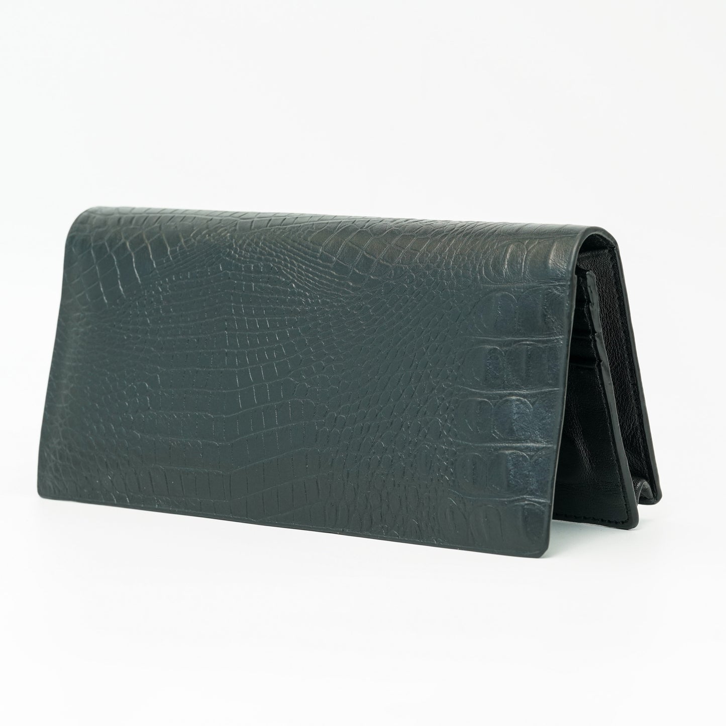 Men’s Black Crocodile Texture Leather Wallet