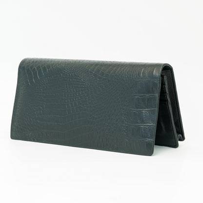 Men’s Black Crocodile Texture Leather Wallet