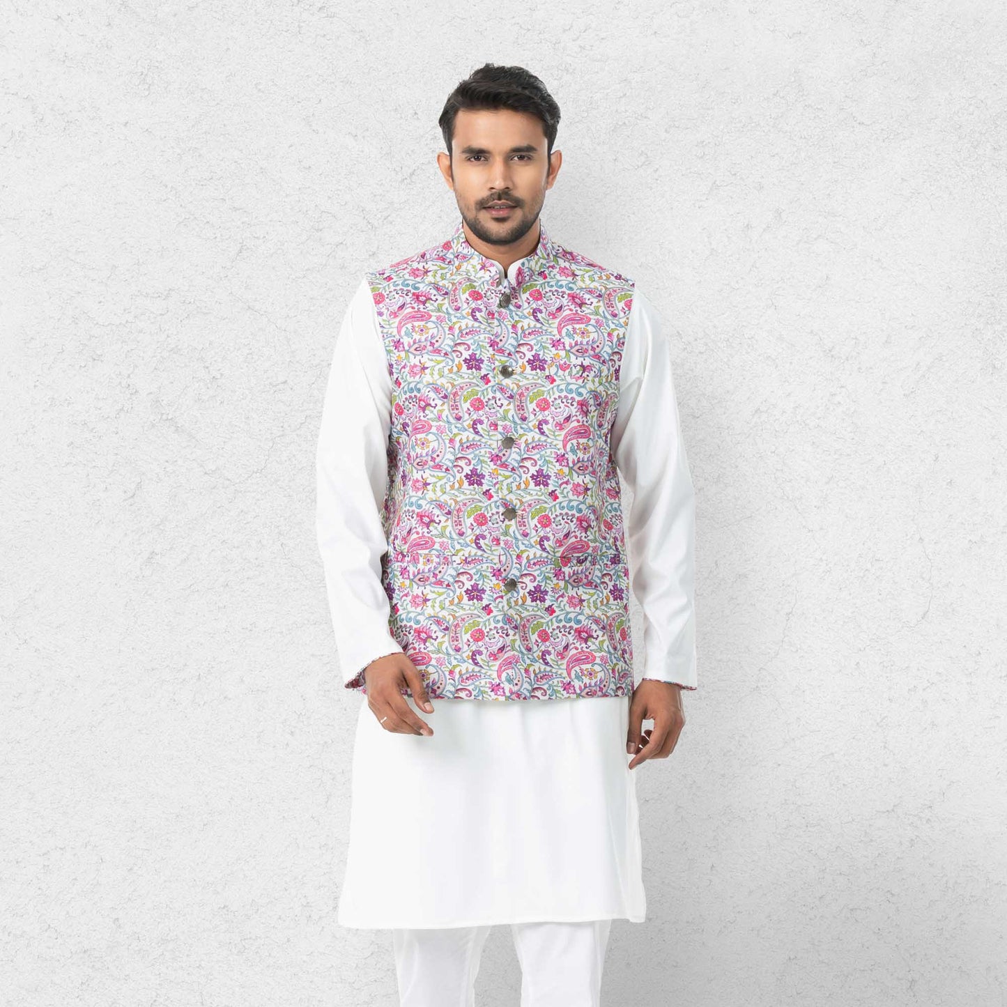 Mens Panjabi Set-Off White