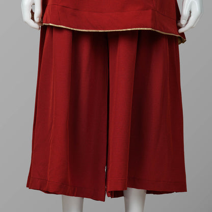 Girls Deep Orange Two Piece Set