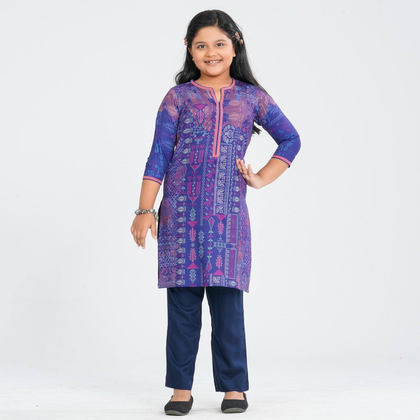 Girl’s Silk Two Piece Set