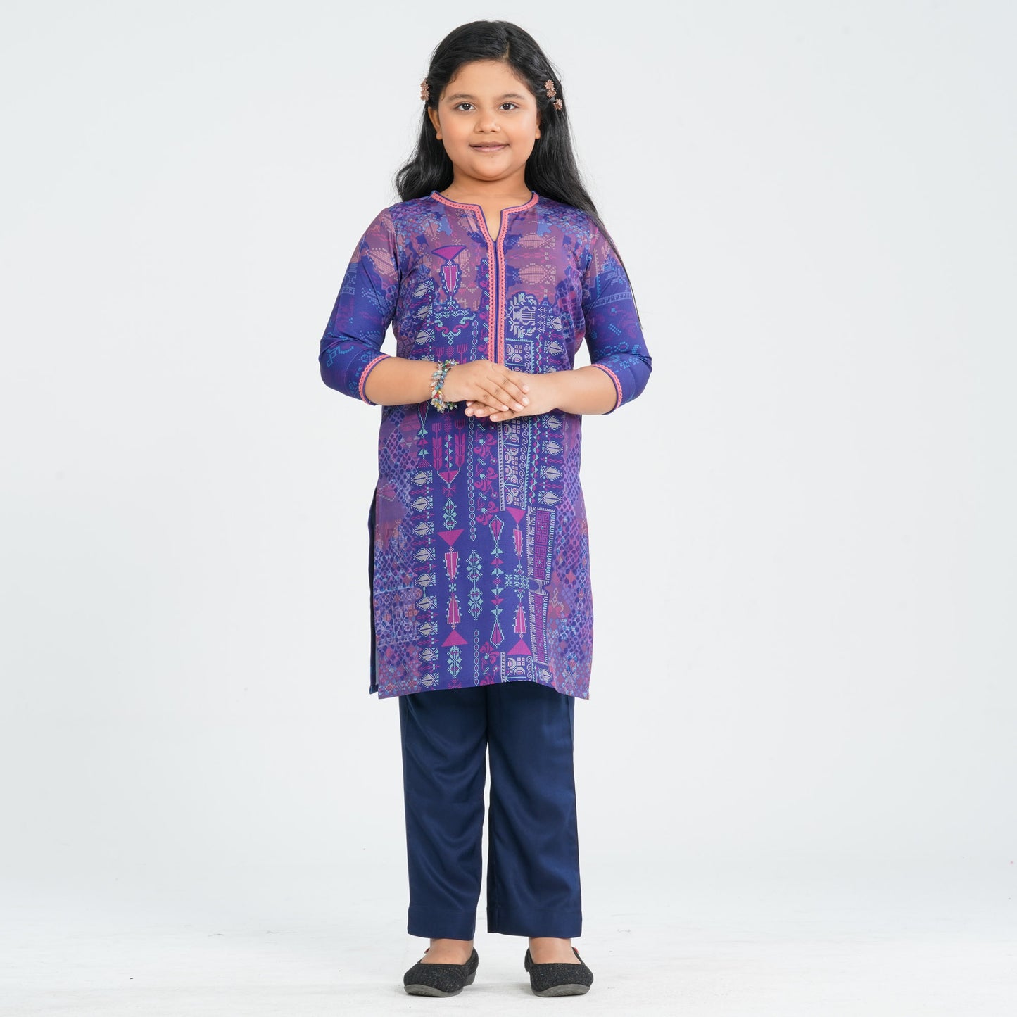 Girl’s Silk Two Piece Set