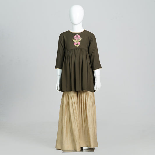 Girls 2Pcs- Olive