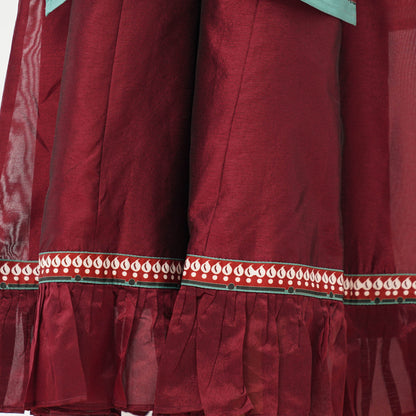 Girls' Maroon 2-Piece Set