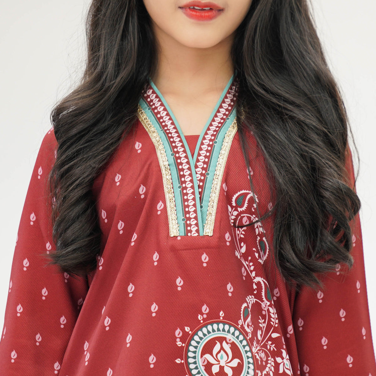 Girls' Maroon 2-Piece Set