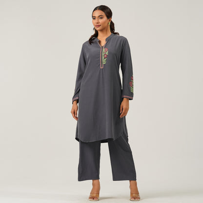 Womens Grey Two Piece Set