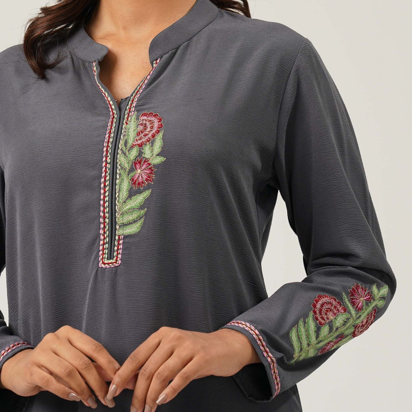 Womens Grey Two Piece Set