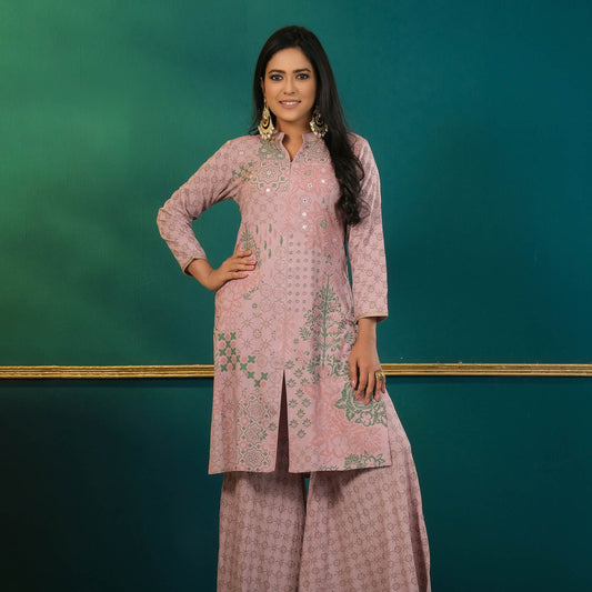 Womens Ethnic 2Pcs-Peach