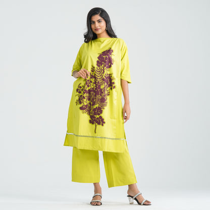Women’s Crinkle Georgette Ethnic Two-Piece Set