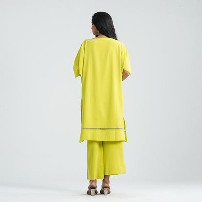 Women’s Crinkle Georgette Ethnic Two-Piece Set