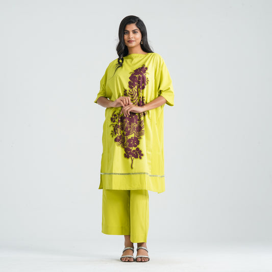 Women’s Crinkle Georgette Ethnic Two-Piece Set