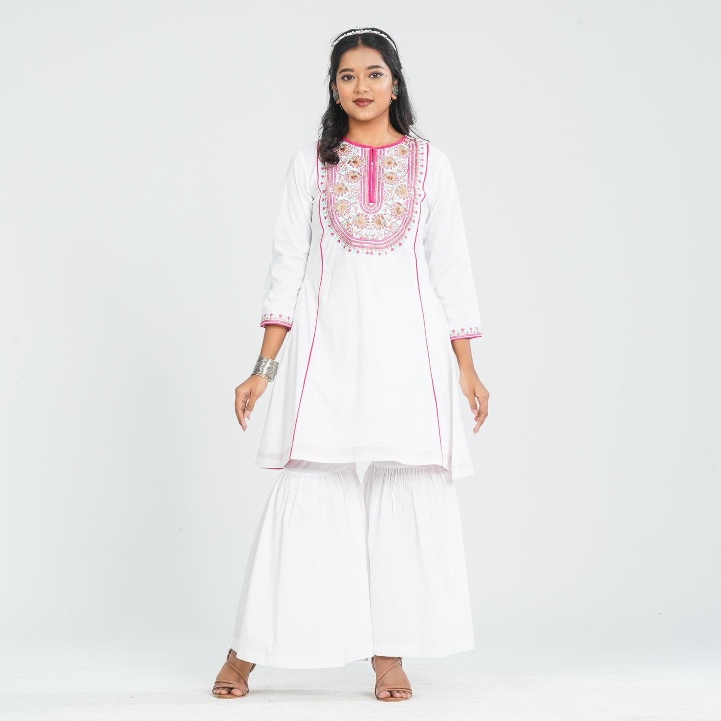 Women's White Two Piece Set