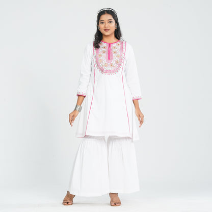 Women's White Two Piece Set