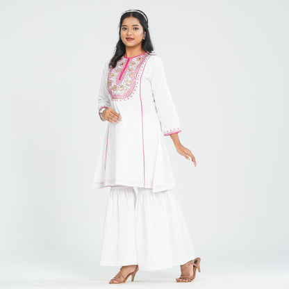 Women's White Two Piece Set