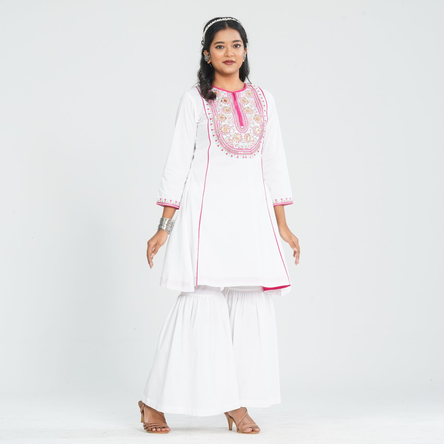 Women's White Two Piece Set