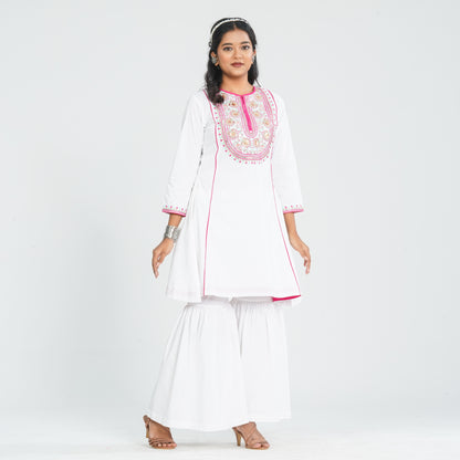 Women's White Two Piece Set