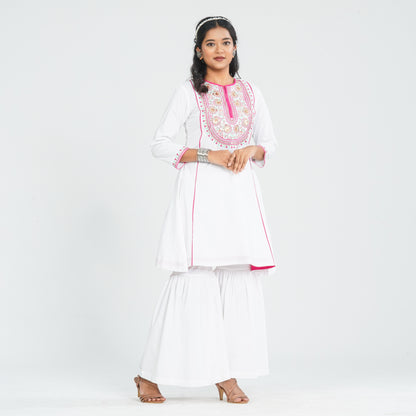 Women's White Two Piece Set