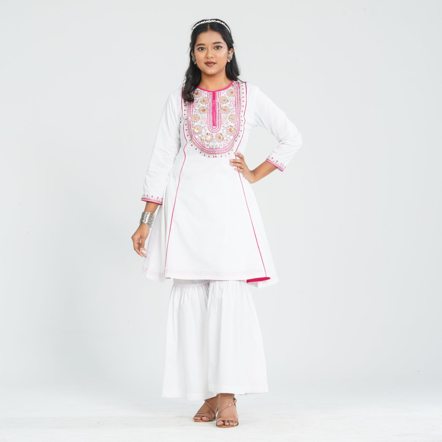 Women's White Two Piece Set