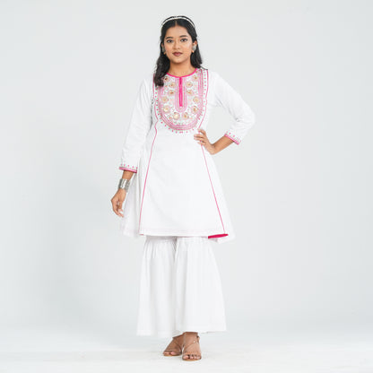 Women's White Two Piece Set