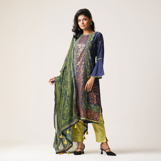 Womens Ethnic 3Pcs-Green