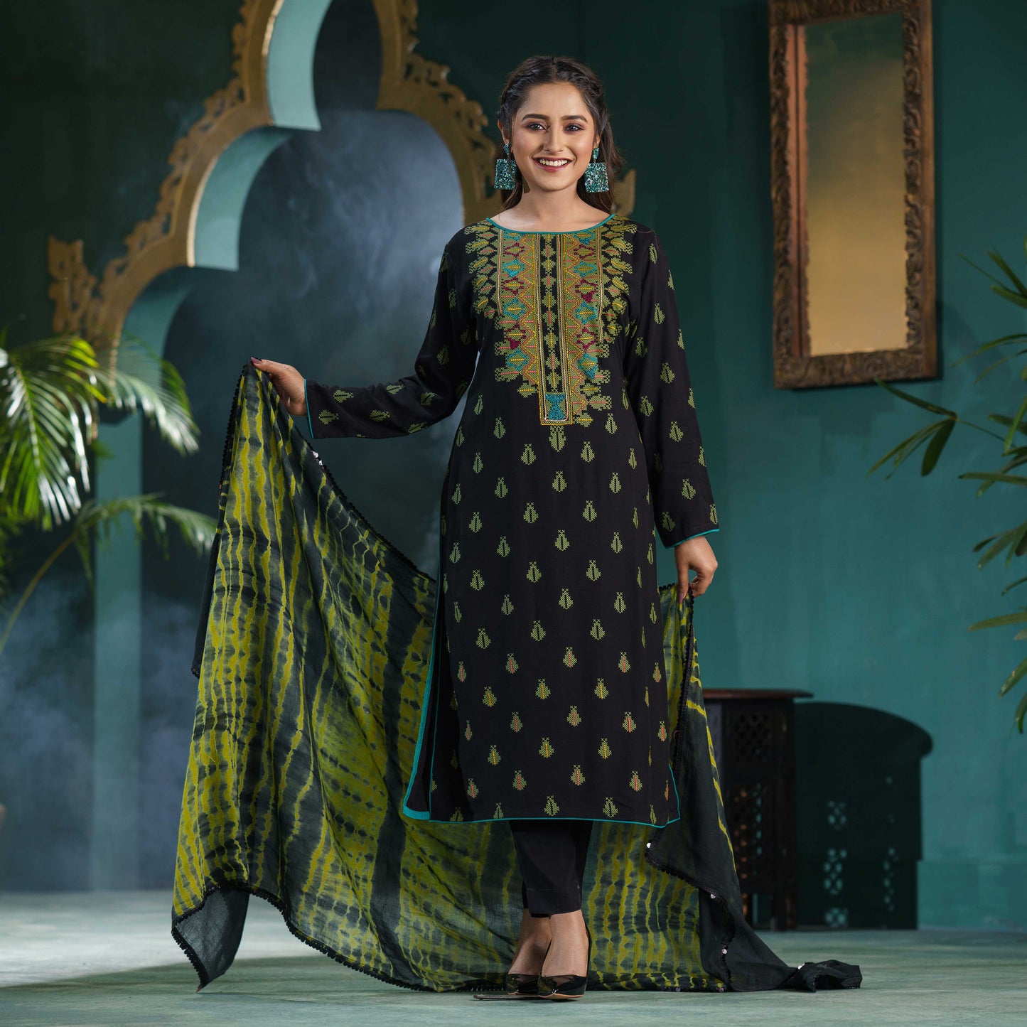 ETHNIC 3PCS-BLACK