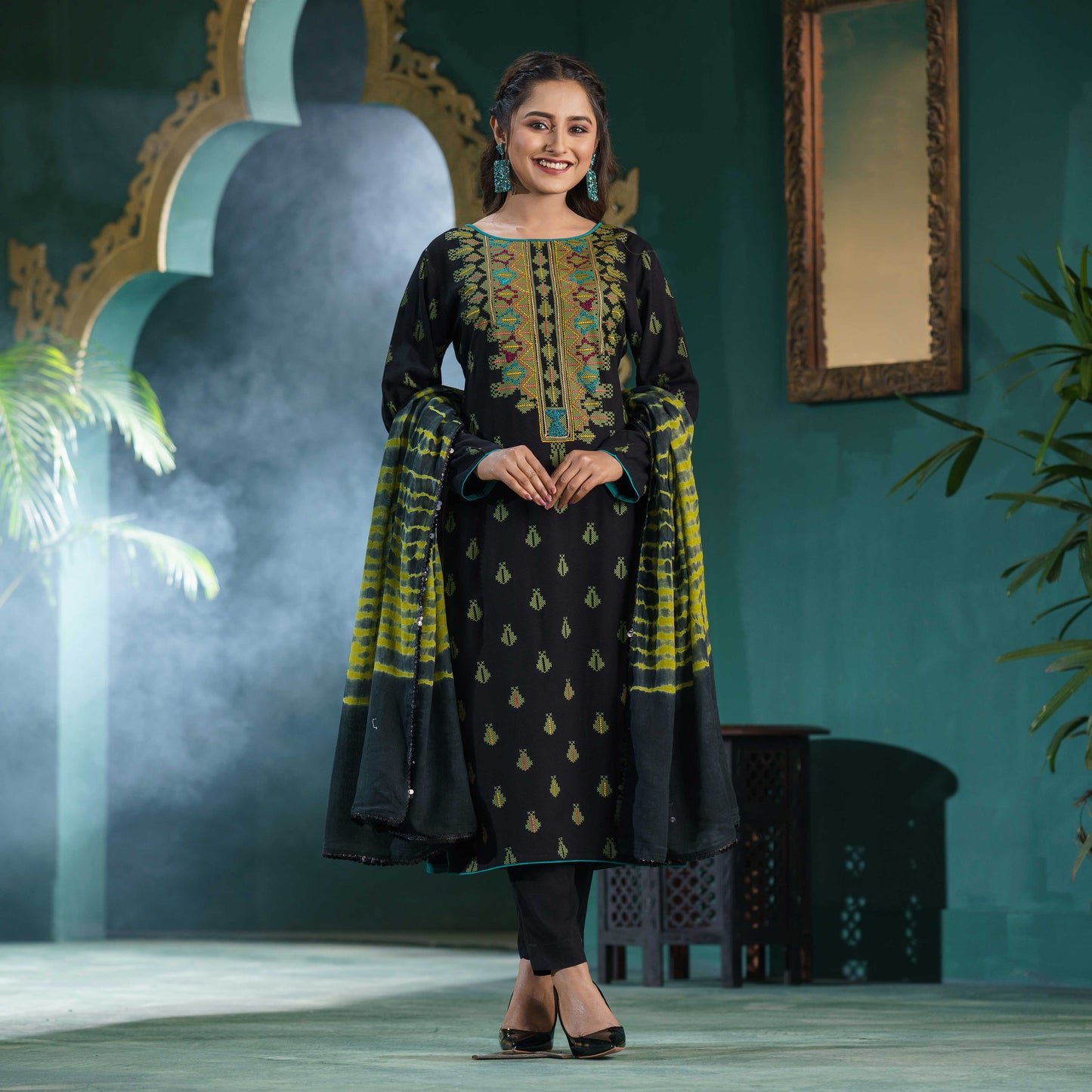 ETHNIC 3PCS-BLACK