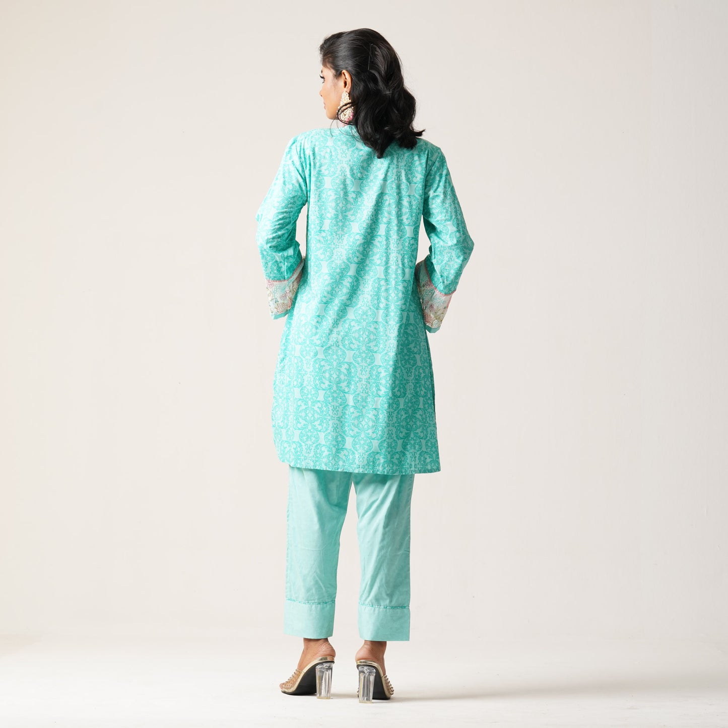 Womens Ethnic 3Pcs-Aqua