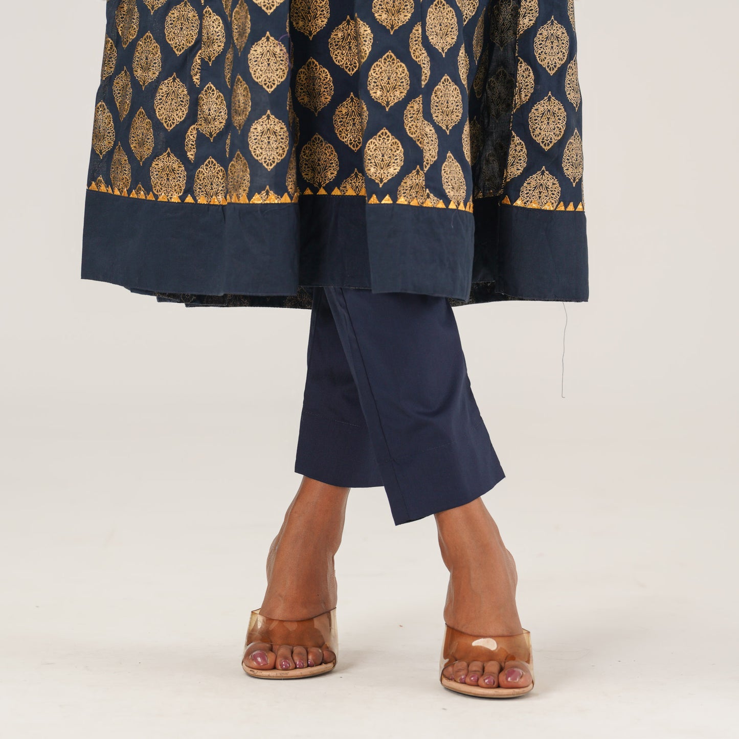 Womens Navy Ethnic 3PCS Set