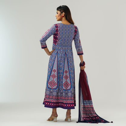 Womens Ethnic Multicolor Three Piece Set