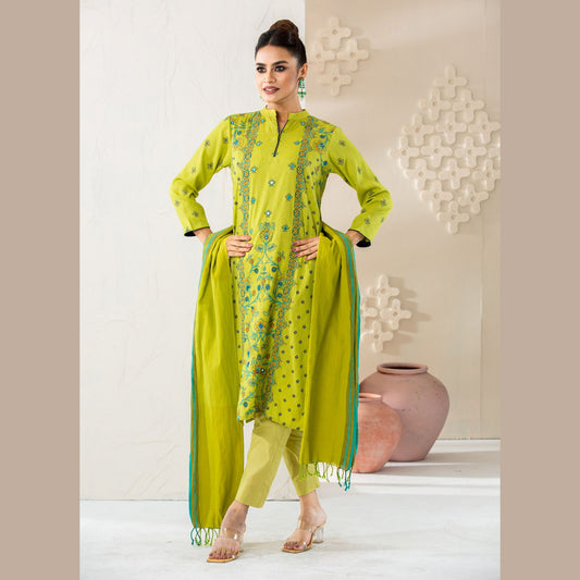 Womens Green Ethnic 3Pcs Set