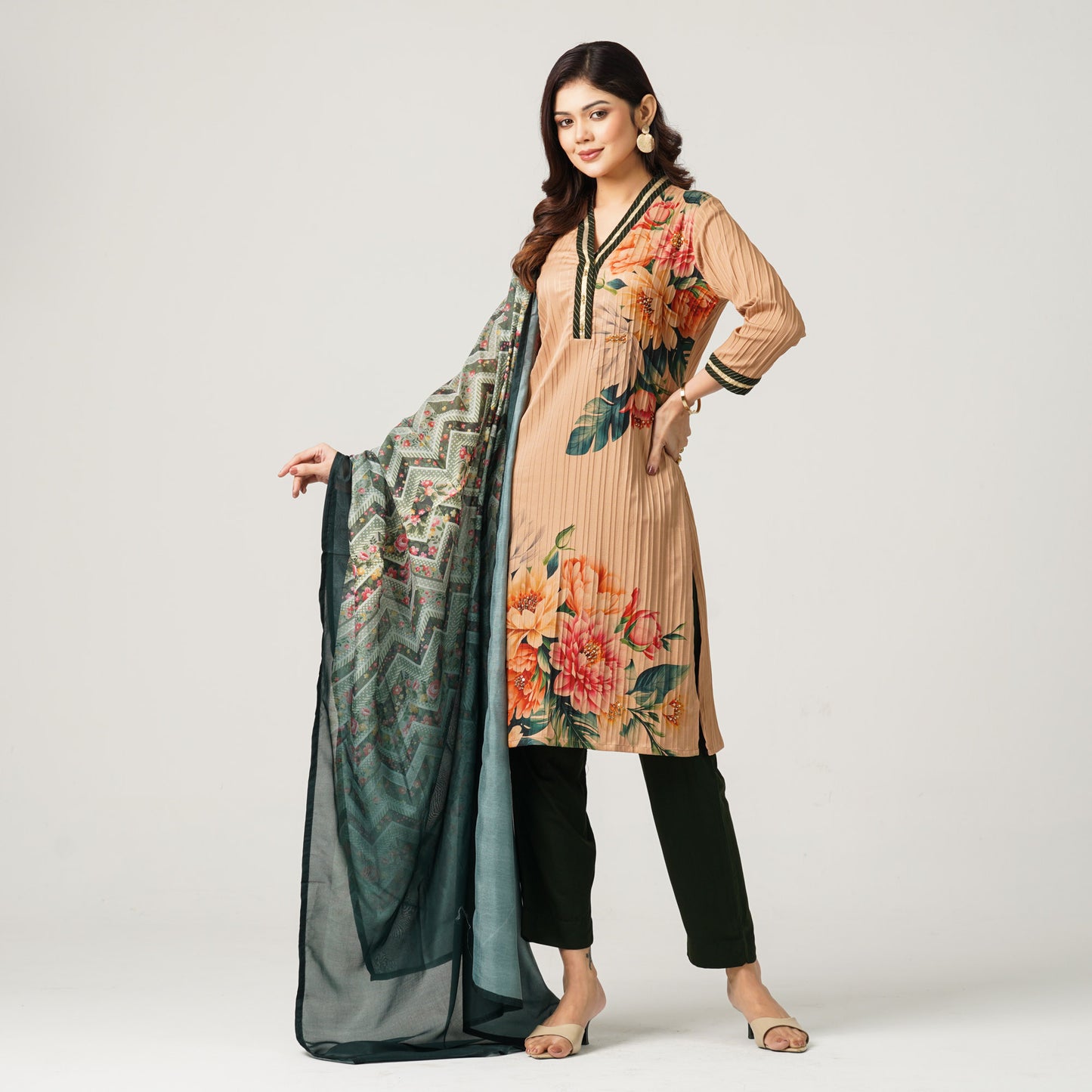Women’s Georgette Sequin Three Piece Set