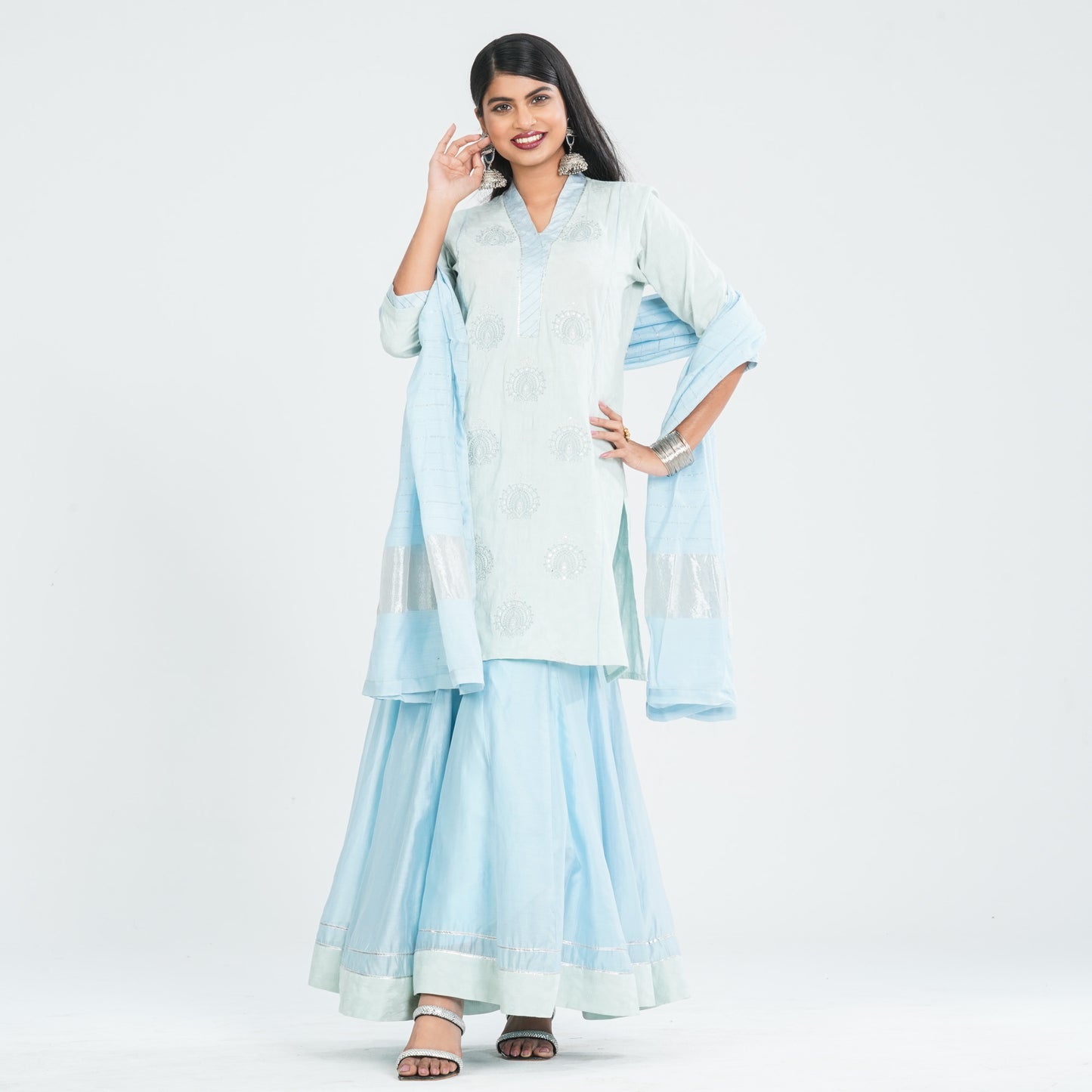 Women’s Cotton & Half Silk Three Piece Set