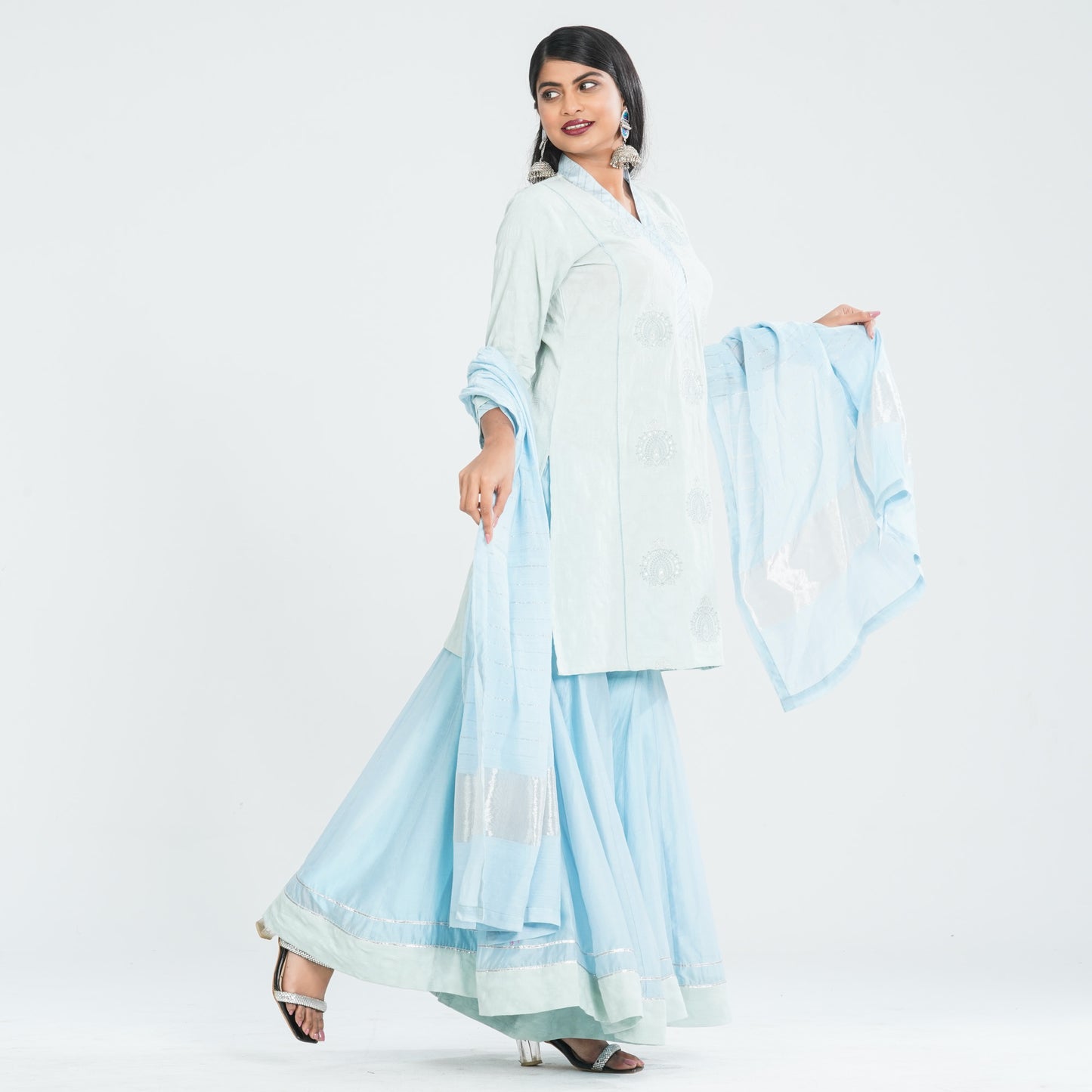 Women’s Cotton & Half Silk Three Piece Set