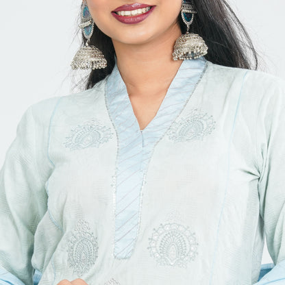 Women’s Cotton & Half Silk Three Piece Set