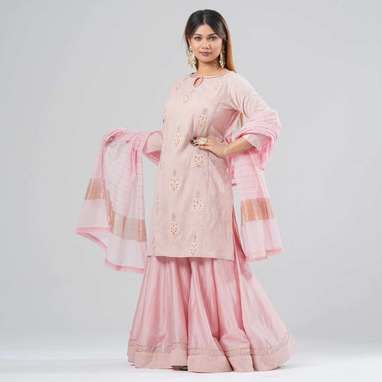 Women’s Cotton & Half Silk Three Piece Set