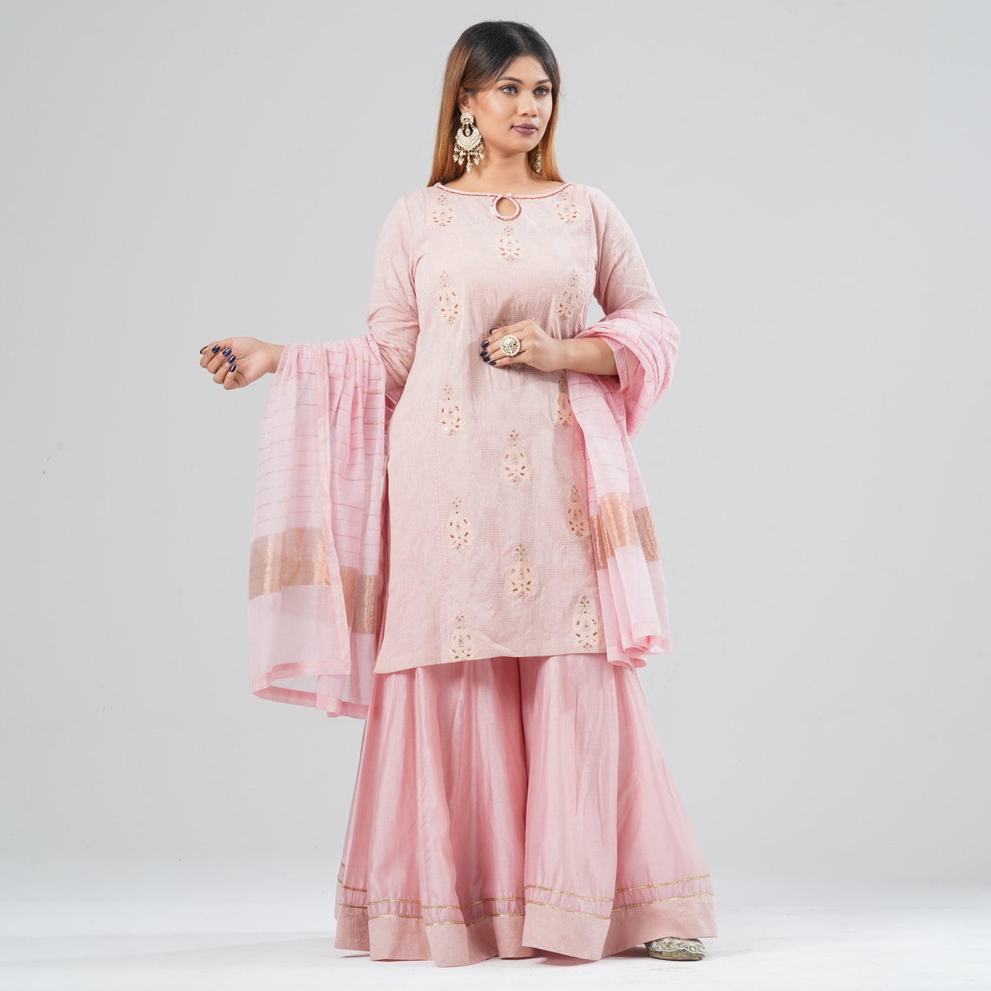 Women’s Cotton & Half Silk Three Piece Set