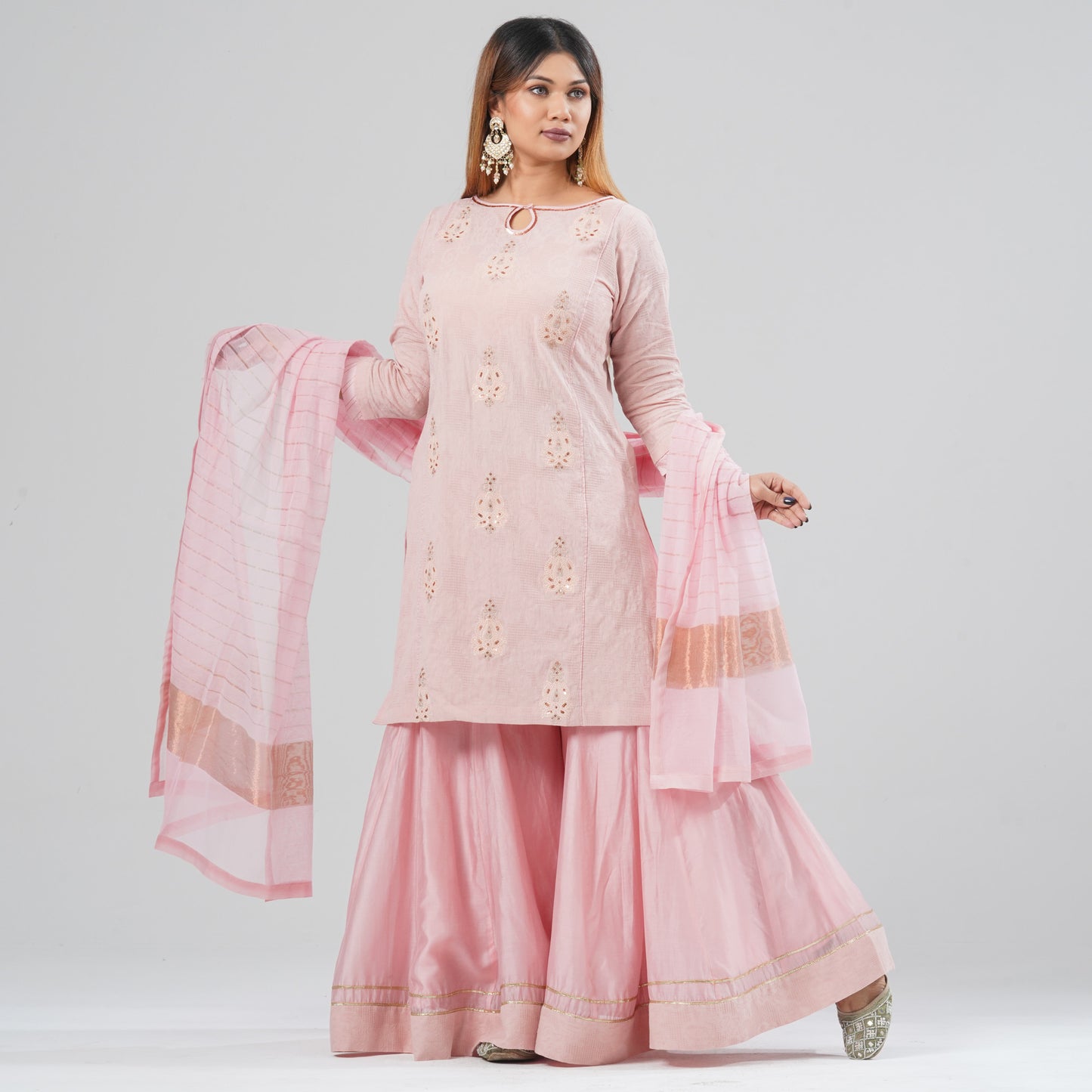 Women’s Cotton & Half Silk Three Piece Set