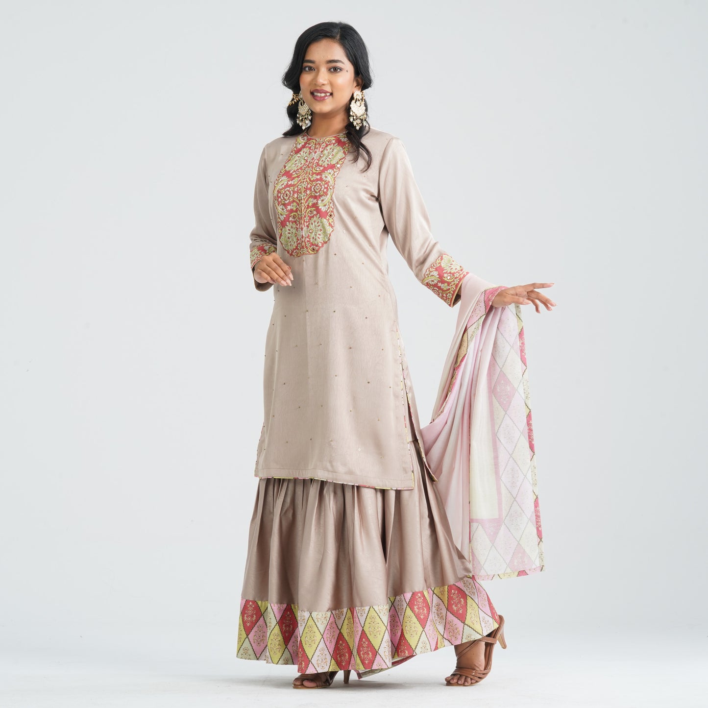 Women’s Beige Three Piece Set