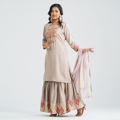 Women’s Beige Three Piece Set