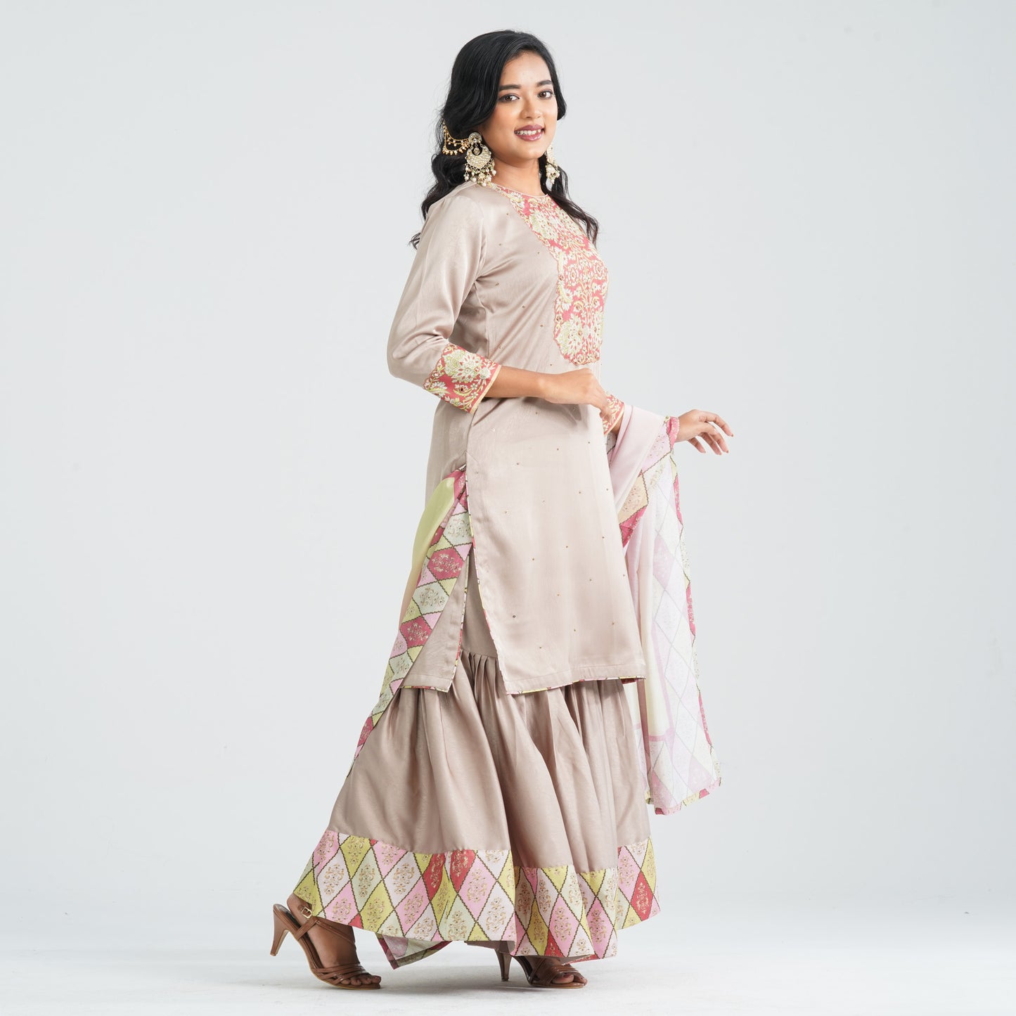 Women’s Beige Three Piece Set