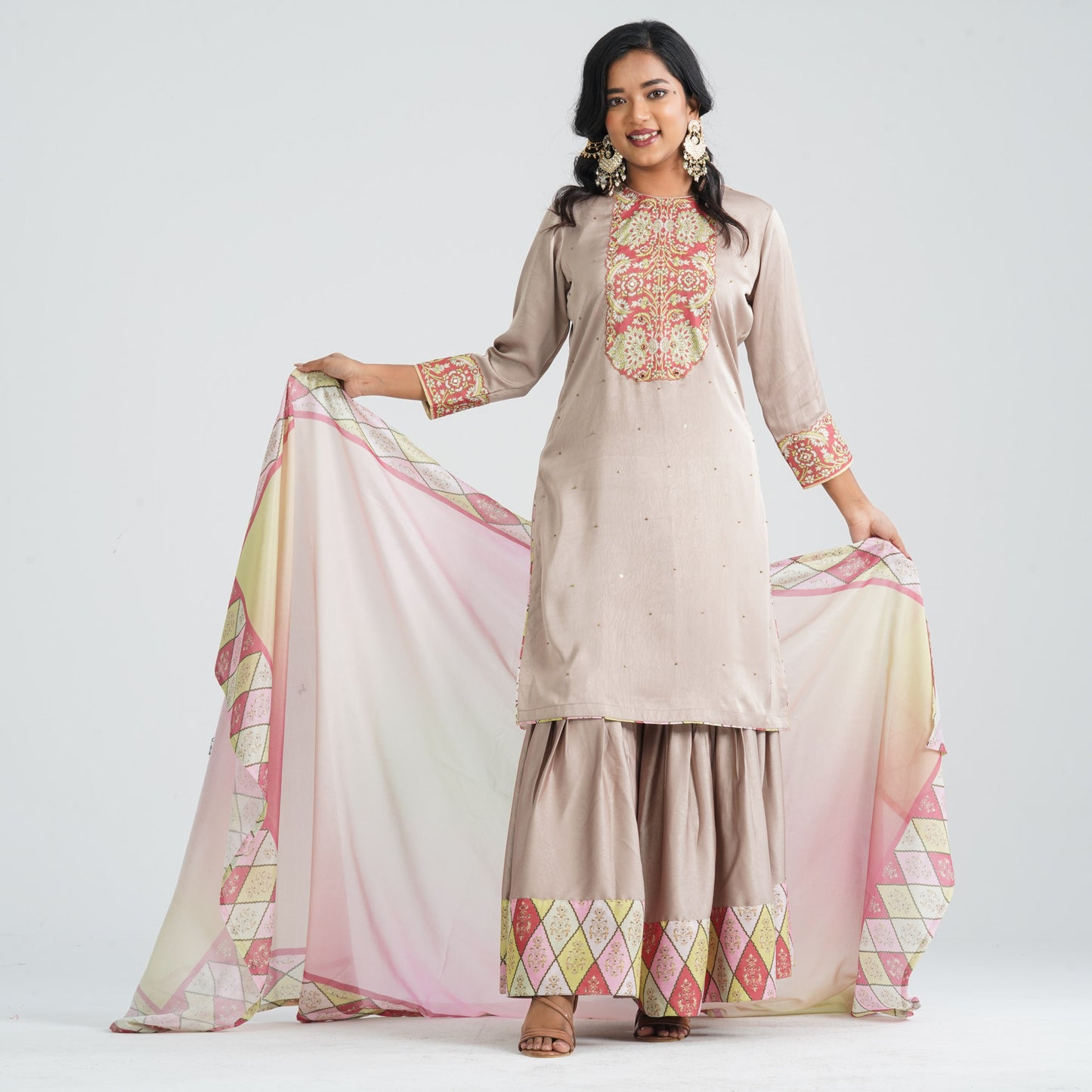 Women’s Beige Three Piece Set